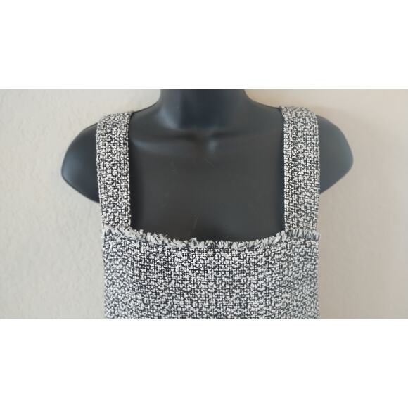 Forever 21 Dress Women small Gray Tweed Pinafore Sleeveless mini dress - Picture 2 of 15